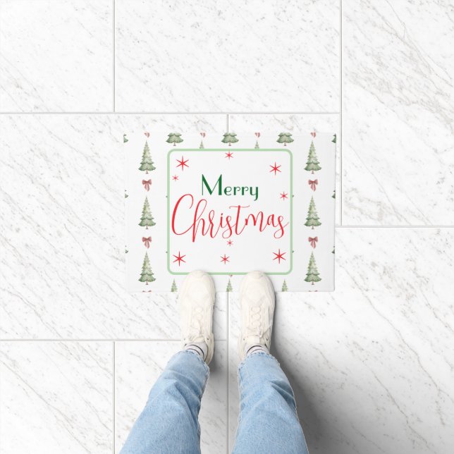 Festive Merry Christmas Door Mat Fußmatte (Indoor)