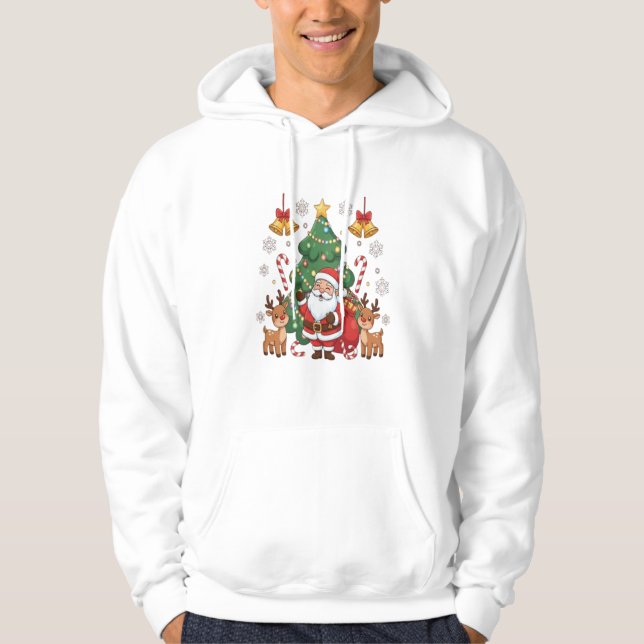 "Festive Merry Christmas Holiday Hoodie Design" (Vorderseite)