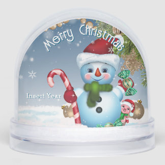 Festive Merry Christmas Snowman Keepsake Schneekugeln