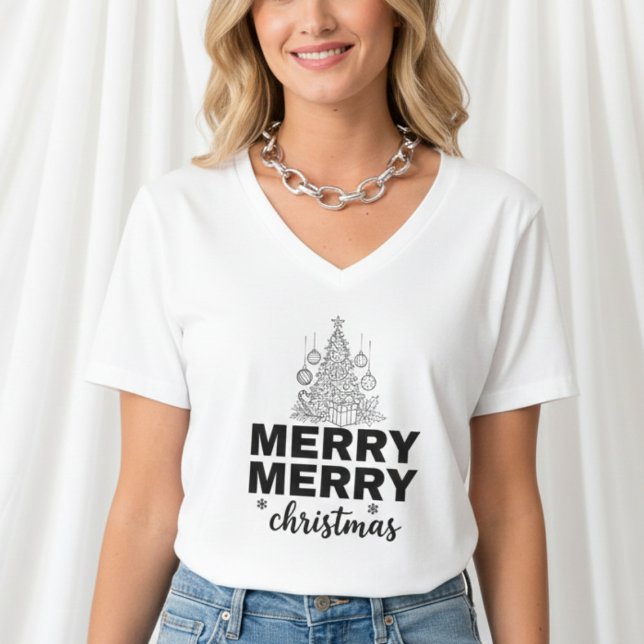 Festive Merry Christmas T-Shirt – Colorful Holiday (Von Creator hochgeladen)