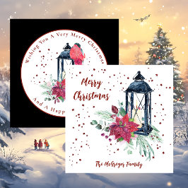 Festive Modern Christmas Card Karte