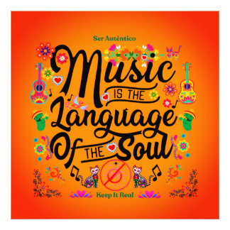 Festive: Music Is The Language Of The Soul (Orng) Fotodruck