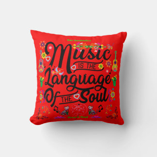 Festive Music Is The Language Of The Soul (RED) Kissen