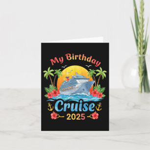 Festive My Birthday Cruise Ship Party 2025 Männer, Karte