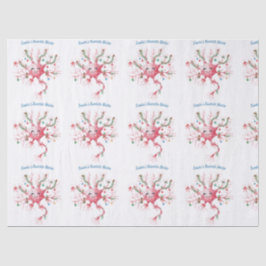 Festive Neuron Pattern – Santa’s Favorite Nurse Seidenpapier