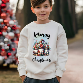 Festive Nordic Gnome Trio with Candles and Winter  Hoodie