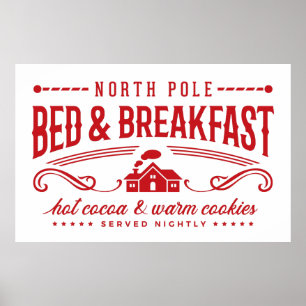 Festive North pole bed and breakfast Poster