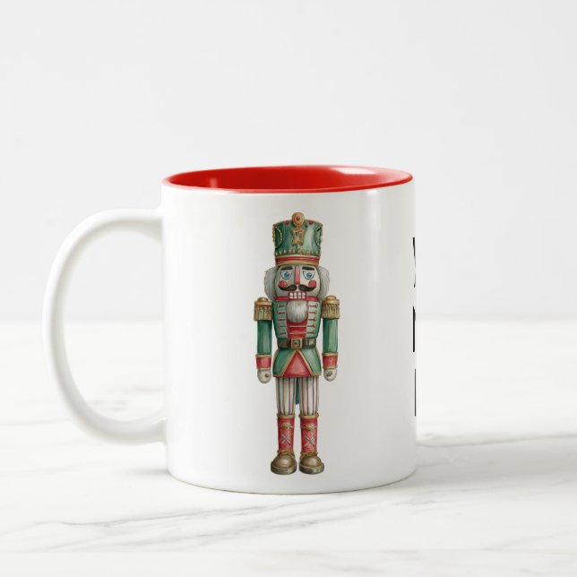 Festive Nutcracker Parade – Personalised  Zweifarbige Tasse (Links)
