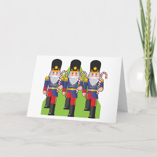 Festive Nutcracker Soldiers mit Candy Canes Karte