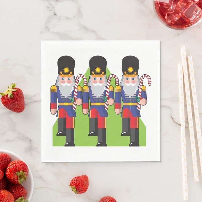 Festive Nutcracker Soldiers mit Candy Canes Serviette (Von Creator hochgeladen)