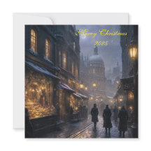Festive Old London Christmas Card 