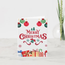 Festive Ornaments Merry Christmas Card  Karte