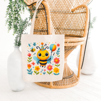 Festive Party Bee Tote Bag Tragetasche
