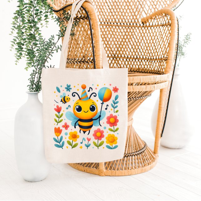 Festive Party Bee Tote Bag Tragetasche (Von Creator hochgeladen)