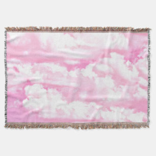 Festive Pink Rose Clouds Decke