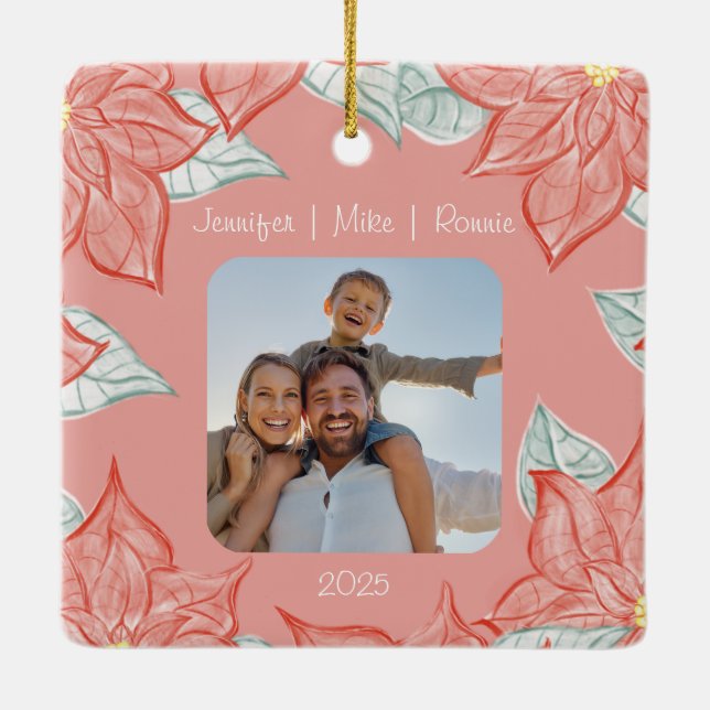 Festive Poinsettia Ornament  (Rückseite)