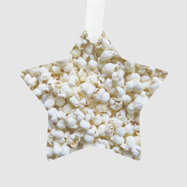Festive Popcorn Texture Fotografy Decor Ornament (Rückseite)