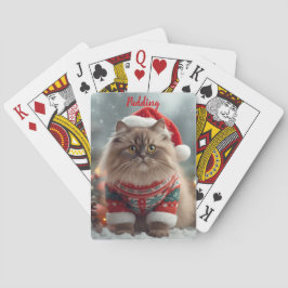 Festive Ragdoll Cat Christmas Personalized Spielkarten