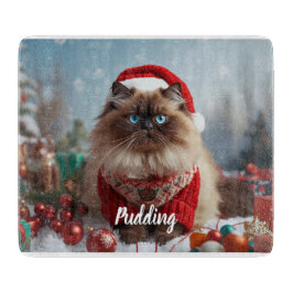 Festive Ragdoll-Katze Weihnachten Personalisiert Schneidebrett