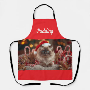 Festive Ragdoll-Katze Weihnachten Personalisiert  Schürze