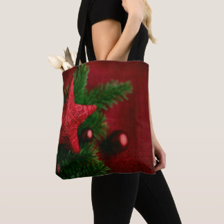 Festive Red Star Christmas  Bag