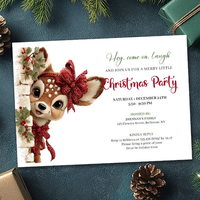 Festive Reindeer Invite editable digital download Einladung (Festive Reindeer Invite editable digital download)