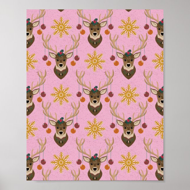 Festive Reindeer Poster (Vorne)