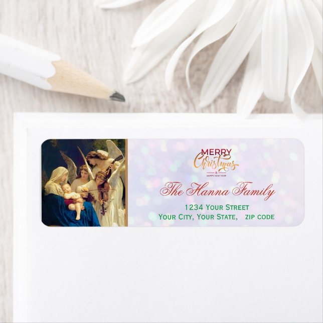 Festive Religious Angels Nativity Merry Christmas (Insitu)