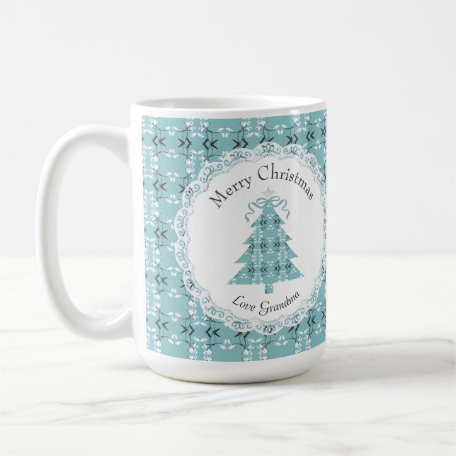 Festive Royal Botanical Robin's Egg Blue Tree  Kaffeetasse (Links)