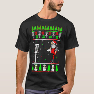 Festive Santa Disc Golf hässlicher Weihnachts-Feie T-Shirt