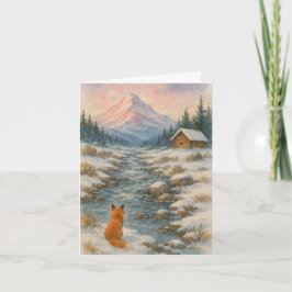 Festive scene Xmas card Feiertagskarte