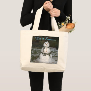 Festive Schneemann-Tragetasche Jumbo Stoffbeutel