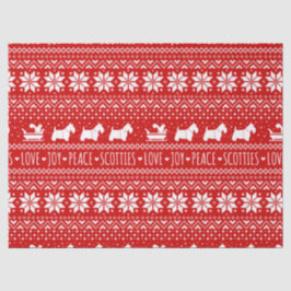 Festive Scottie Hunde Weihnachten | Schottische Te Seidenpapier