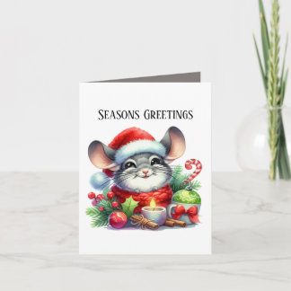 Festive Seasons Greetings mouse add message Feiertagskarte