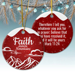 Festive Snowy Motivational Biblical Text ⛪️ 🎄 Keramik Ornament