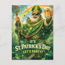Festive St. Patrick's Day Party Illustration  Postkarte