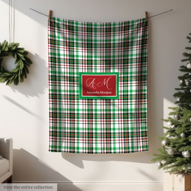 Festive Throw Blanket Classic Red Green Christmas Fleecedecke (Festive Throw Blanket Classic Red Green Christmas)