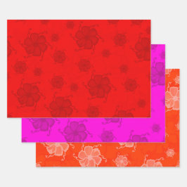 Festive Tropics Blumengeschenkverpackung RPO Geschenkpapier Set
