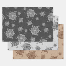 Festive Tropics Floral Geschenkpapier BGB
