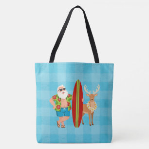Festive Tropics Hawaiian Holiday Santa Surf