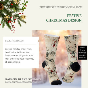 Festive Weihnachts-Design-Crewsocken Socken