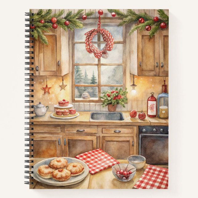 Festive Weihnachtskladde – Feiertagsjournal Notizbuch (Vorderseite)