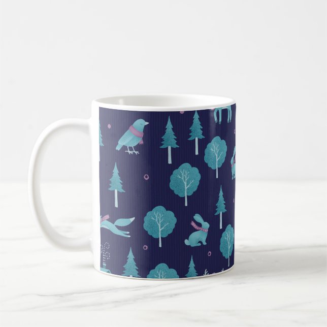 Festive Winter Animals Kaffeetasse (Links)