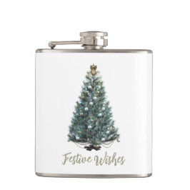 Festive Wishes. Christmas tree design Flachmann