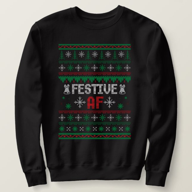 FESTIVER AF Weihnachtspulli Sweatshirt (Design vorne)