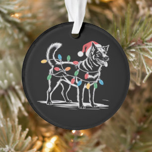 Festiver Blue Heeler Weihnachten Feiertag Rinderhu Ornament