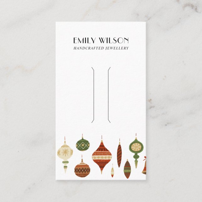 FESTIVER CHRISTMAS ORNAMENT HAIR CLIP DISPLAY CARD VISITENKARTE (Vorderseite)