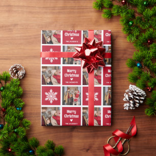 Festiver Spaß 2x Foto-Raster Weihnachtsgeschenk Geschenkpapier