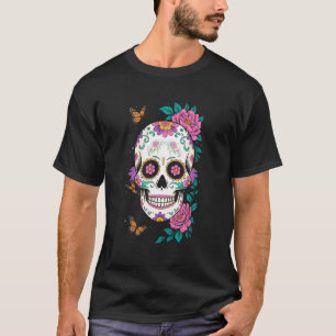 Festiver Totenschädel Tag der toten Vorfahren Lieb T-Shirt
