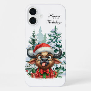 Festiver Weihnachts-Buffalo iPhone 16 Plus Hülle